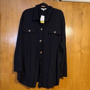 Women's Black Button Down Shirt